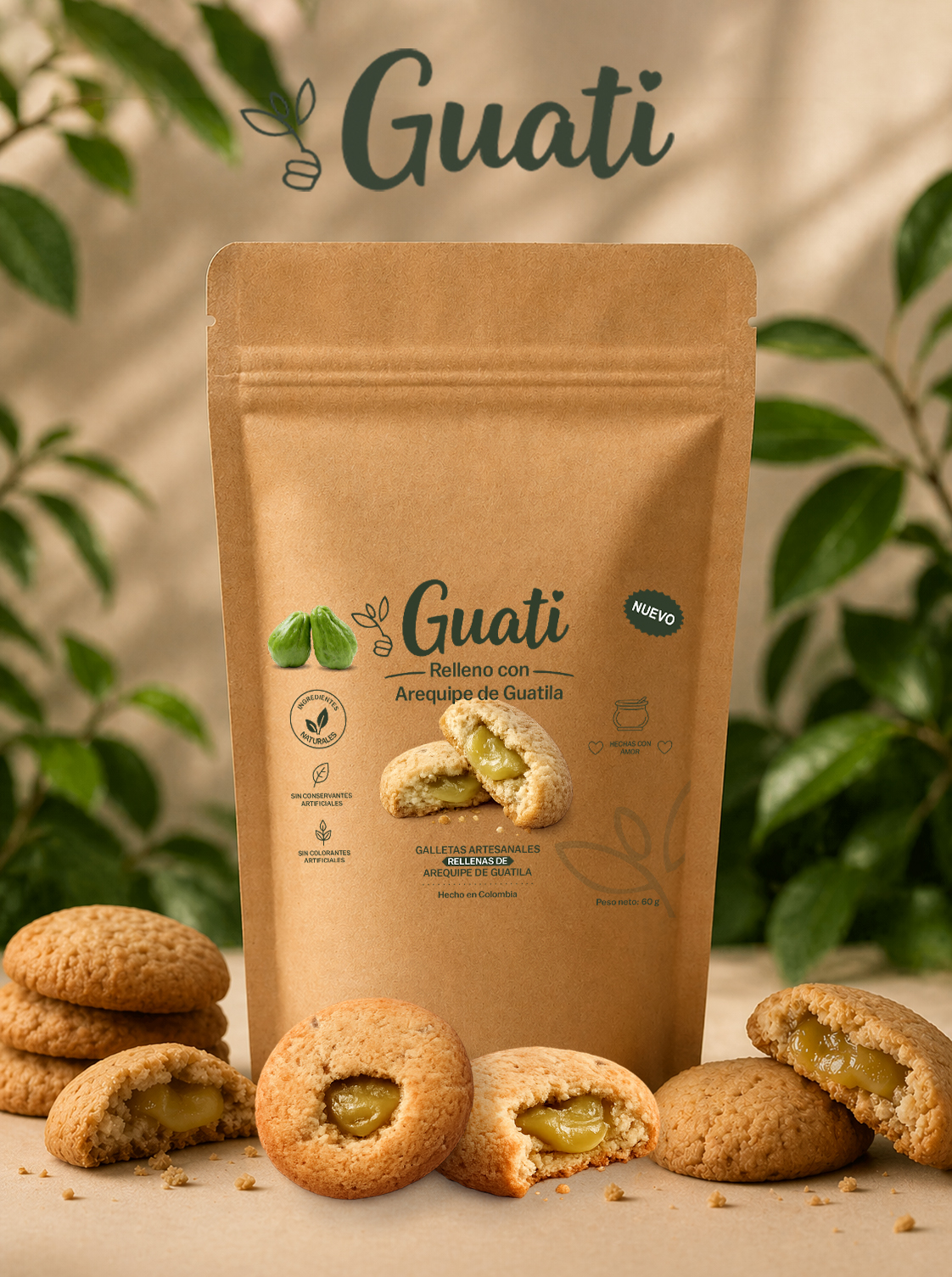 Empaque Guati con galletas artesanales